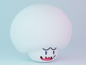 Boo Mushroom Mario Modelo 3D