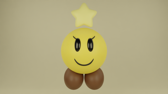 Starlow from Mario and Luigi Model 3D .c4d .max .obj .3ds .fbx .stl .blend 