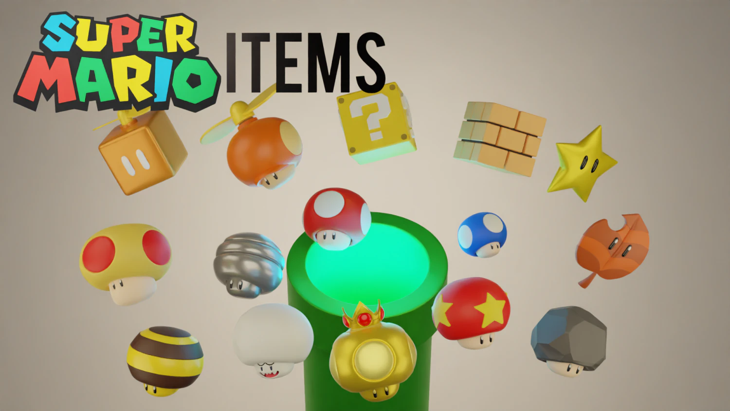 Super Mario Collection 3D Model .c4d .max .obj .3ds .fbx .stl .blend