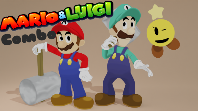 Mario and Luigi Model 3D .c4d .max .obj .3ds .fbx .stl .blend 
