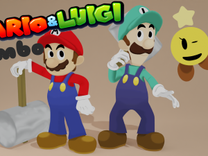 Mario and Luigi Model 3D