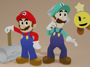 Mario and Luigi Model 3D