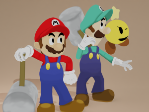 Mario and Luigi Model 3D