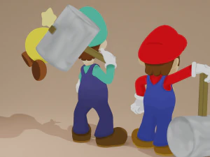 Mario and Luigi 3D Model