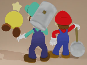 Mario and Luigi 3D Model