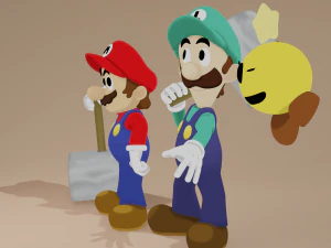 Mario and Luigi 3D Model