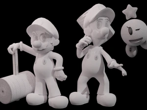 Mario and Luigi 3D Model