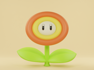 Fire flower Mario 3D Model