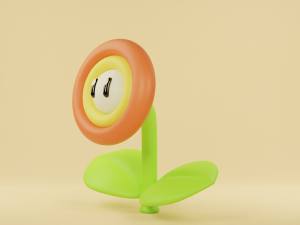 Fire flower Mario 3D Модель