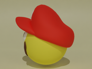 Emoji Mario 3D Model