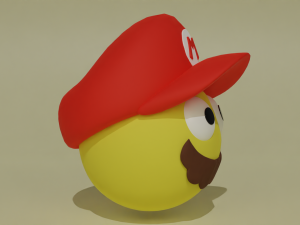 Emoji Mario 3D Model