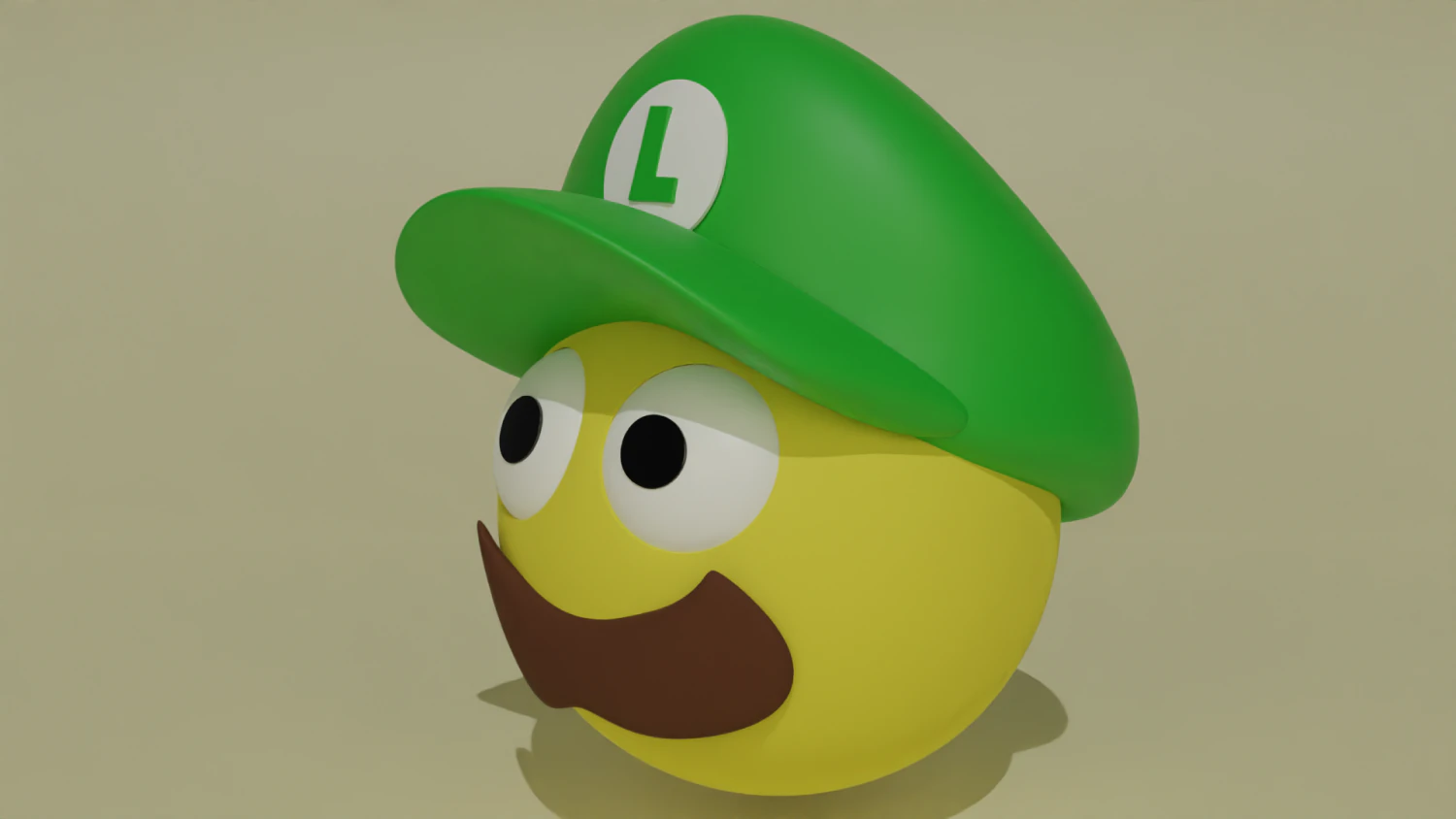 Emoji Luigi 3D Model .c4d .max .obj .3ds .fbx .stl .blend 