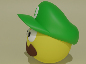 Emoji Luigi Model 3D
