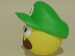 Emoji Luigi 3D Model