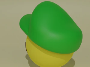 Emoji Luigi 3D Model