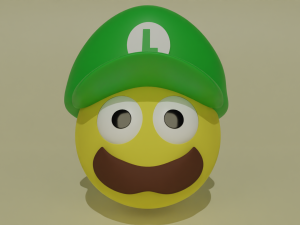 Emoji Luigi Model 3D