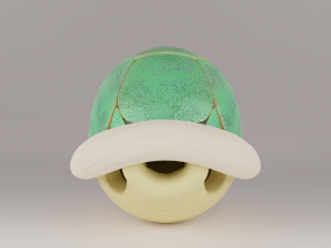 Shells and Blue shell spiny shell 3D Model
