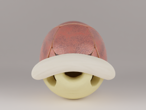 Shells and Blue shell spiny shell 3D Model