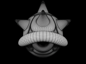Shells and Blue shell spiny shell 3D Model