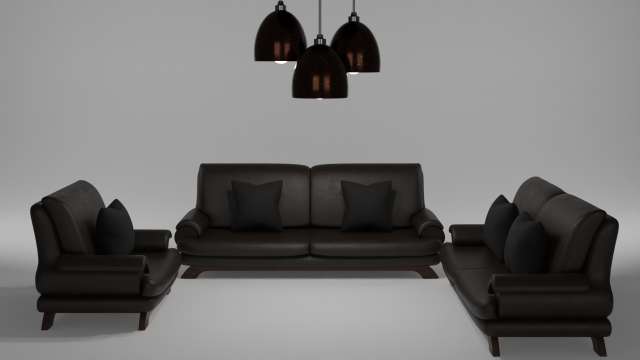 Furniture set Sofa and lights 3D Model .c4d .max .obj .3ds .fbx .stl .blend 