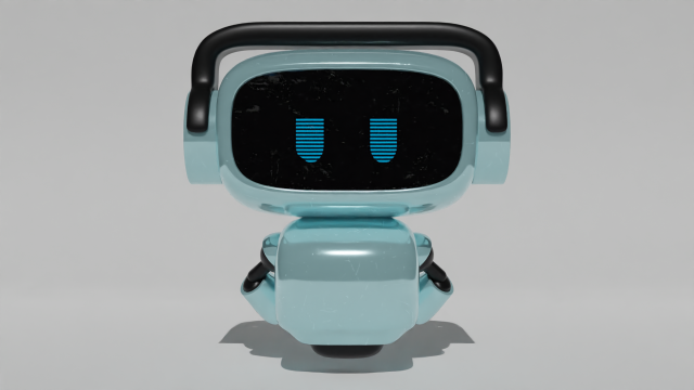 3D model Robot Emo VR / AR / low-poly