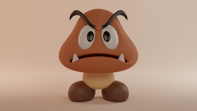 Goomba Modello 3D .c4d .max .obj .3ds .fbx .stl .blend 