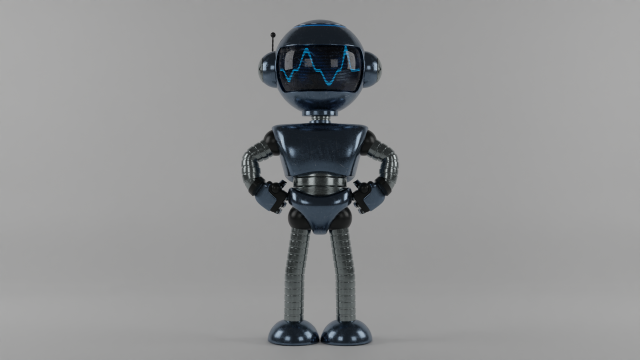 Robot 3D Model .c4d .max .obj .3ds .fbx .stl .blend 