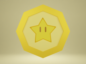 Star Medal Super Mario 3D-Modell
