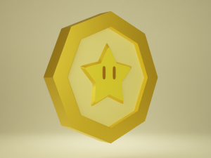 Star Medal Super Mario 3Dモデル