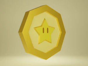 Star Medal Super Mario 3D Model