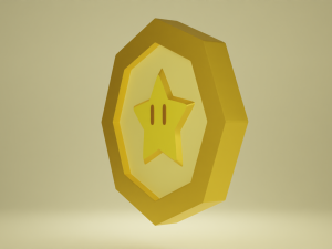 Star Medal Super Mario 3Dモデル