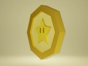 Star Medal Super Mario 3D Model
