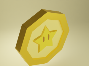 Star Medal Super Mario 3Dモデル