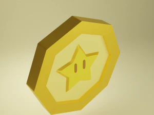Star Medal Super Mario 3D Model