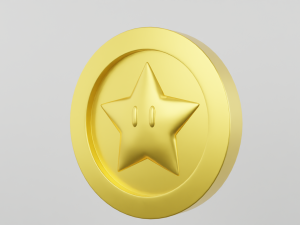 Star Coin Mario 3D-Modell