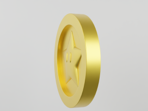 Star Coin Mario 3D Model