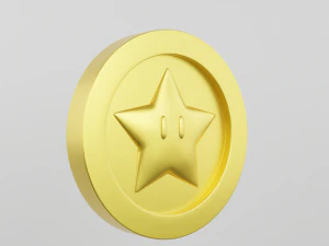 Star Coin Mario 3D Model