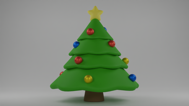 Christmas tree 3D Model .c4d .max .obj .3ds .fbx .stl .blend 