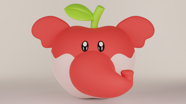 Elephant Apple Super Mario Wonder 3D 模型 .c4d .max .obj .3ds .fbx .stl .blend 