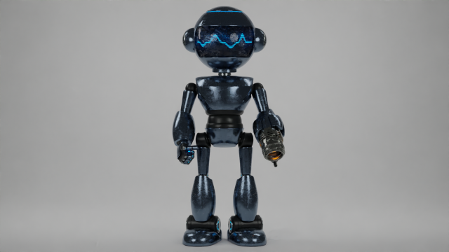 Robot 3D Model .c4d .max .obj .3ds .fbx .stl .blend 