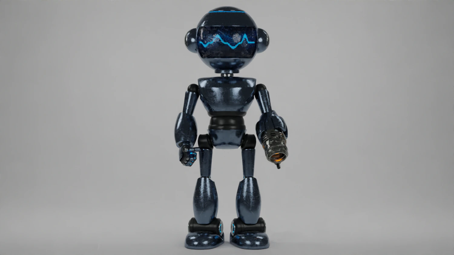 Robot 3D Model .c4d .max .obj .3ds .fbx .stl .blend 