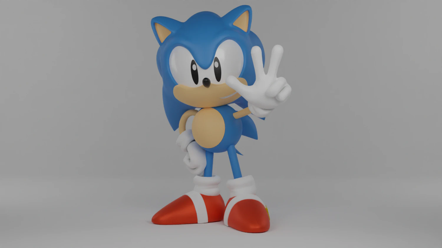 Classic Sonic 3D Model .c4d .max .obj .3ds .fbx .stl .blend