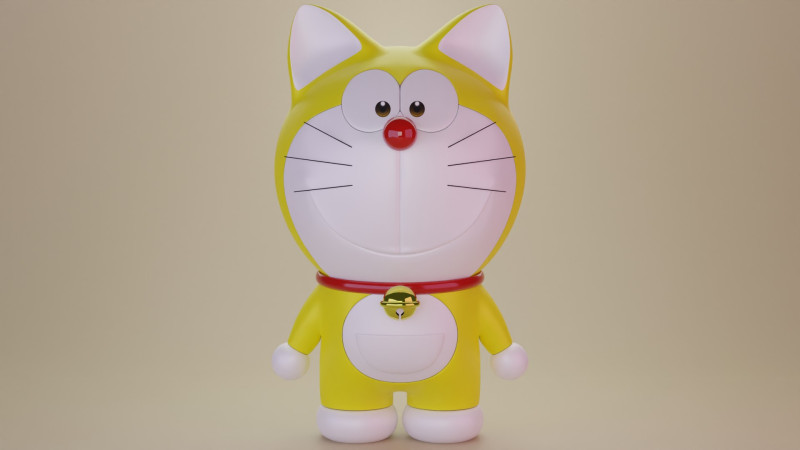 Doraemon Modello 3D .c4d .max .obj .3ds .fbx .stl .blend