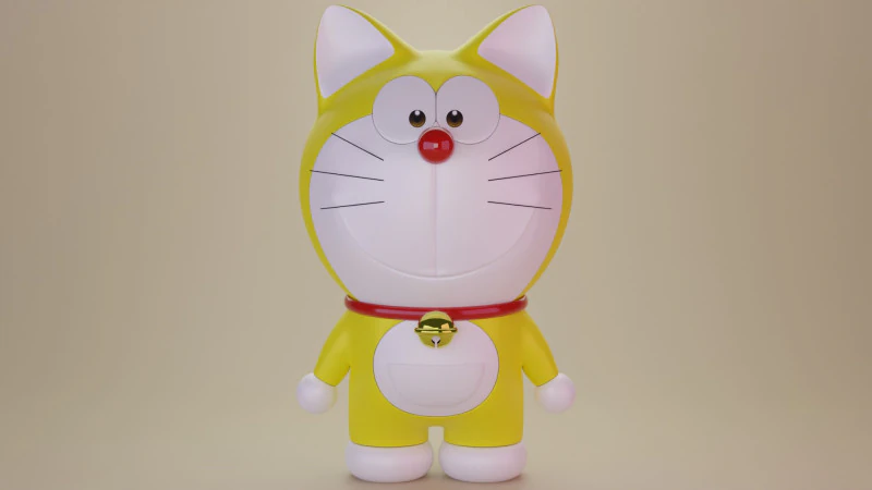 Doraemon Modelo 3D .c4d .max .obj .3ds .fbx .stl .blend 
