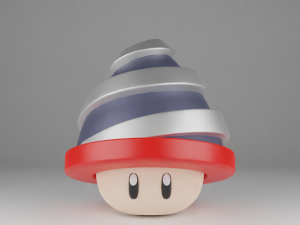 Drill Mushroom Mario 3D-Modell