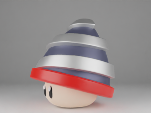 Drill Mushroom Mario 3Dモデル