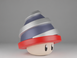 Drill Mushroom Mario 3Dモデル
