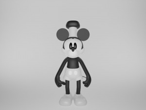 3D model Embroidered Patch Mickey Mouse VR / AR / low-poly