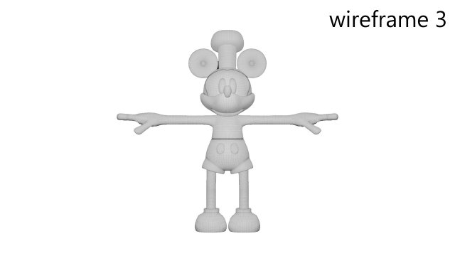 Mickey Mouse 3D Model in Cartoon 3DExport