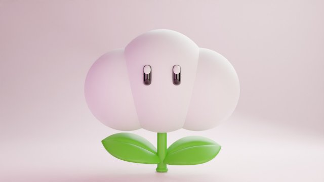 Cloud flower Mario Modelo 3D .c4d .max .obj .3ds .fbx .stl .blend 